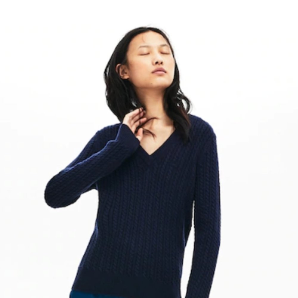 Lacoste V Neck Sweater